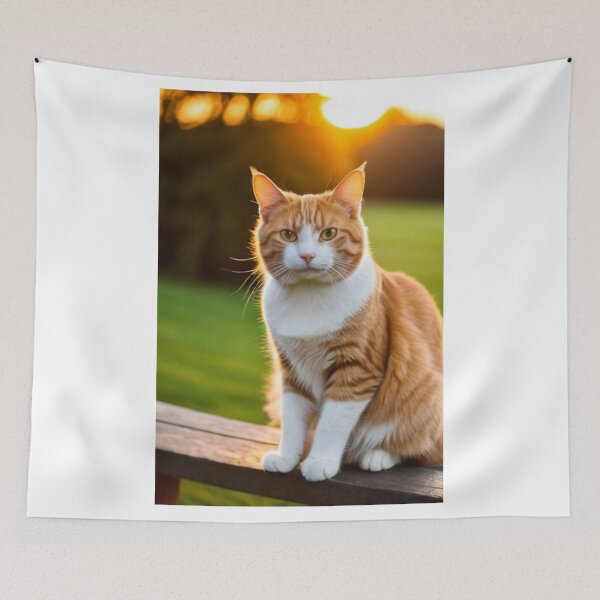 Item preview, Animals - Ginger and White Cat, Golden Hour Serenity designed and sold by World-Pets.