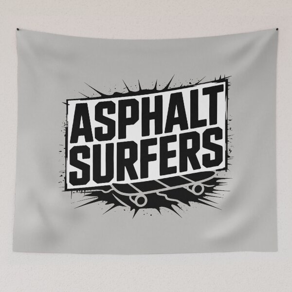 Item preview, Asphalt Surfers Skate Logo Streetwear Splatter Aesthetic designed and sold by DigitalArtx-com.