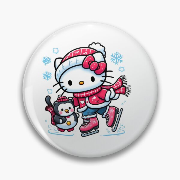 Item preview, Hello Kitty Ice Skating Kawaii Retro Winter Aesthetic designed and sold by rfd2.
