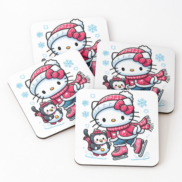 Item preview, Hello Kitty Ice Skating Kawaii Retro Winter Aesthetic designed and sold by rfd2.