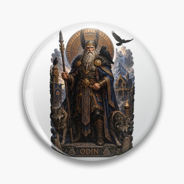 Item preview, Odin Allfather of Norse Mythology  Viking God of Wisdom and War Art designed and sold by MythwovenShop.