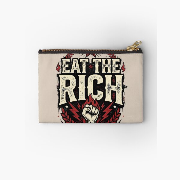 Item preview, Eat The Rich Raised Fist Vintage Protest Graphic | Retro Distressed Typography | Statement T-Shirt Design designed and sold by Bhaskar Digital Art.