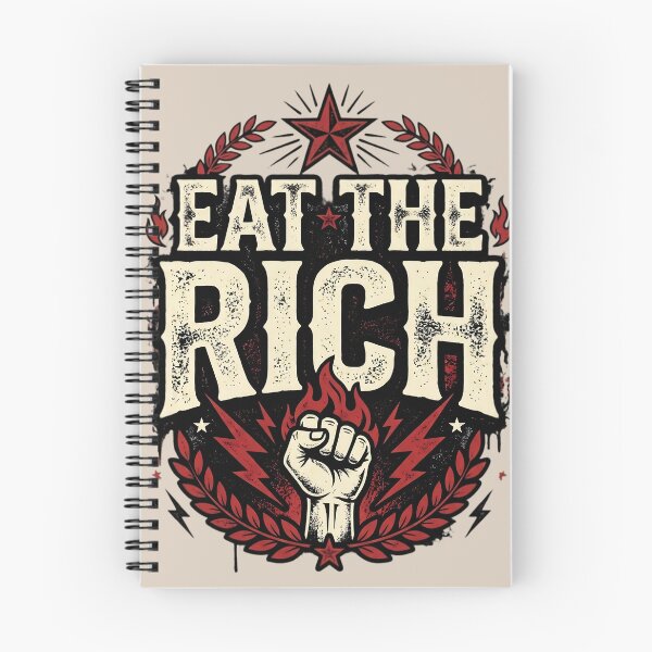 Item preview, Eat The Rich Raised Fist Vintage Protest Graphic | Retro Distressed Typography | Statement T-Shirt Design designed and sold by Bhaskar Digital Art.