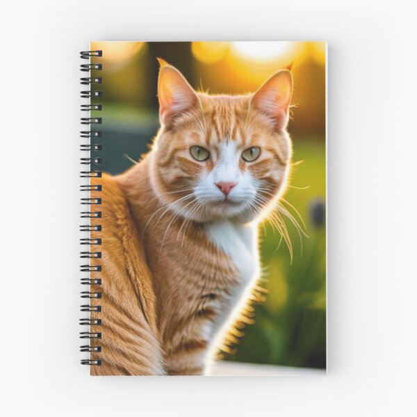Item preview, Animals - Ginger and White Cat, Luminous Golden Hour Portrait designed and sold by World-Pets.