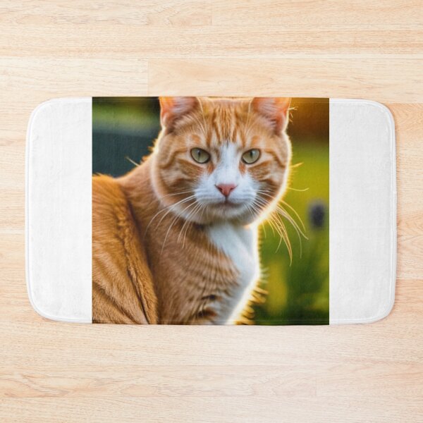 Item preview, Animals - Ginger and White Cat, Luminous Golden Hour Portrait designed and sold by World-Pets.