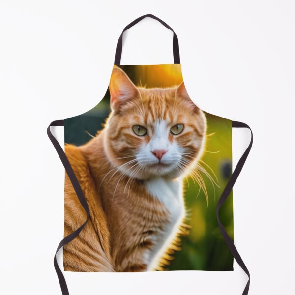 Item preview, Animals - Ginger and White Cat, Luminous Golden Hour Portrait designed and sold by World-Pets.