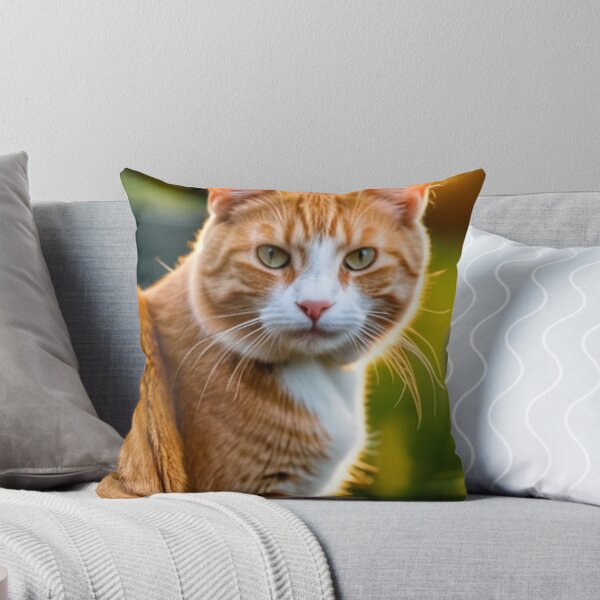 Item preview, Animals - Ginger and White Cat, Luminous Golden Hour Portrait designed and sold by World-Pets.