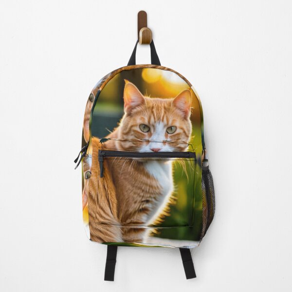 Item preview, Animals - Ginger and White Cat, Luminous Golden Hour Portrait designed and sold by World-Pets.