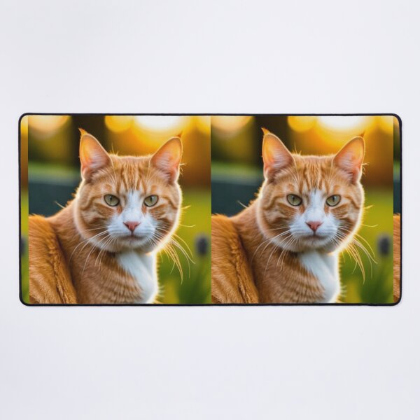 Item preview, Animals - Ginger and White Cat, Luminous Golden Hour Portrait designed and sold by World-Pets.