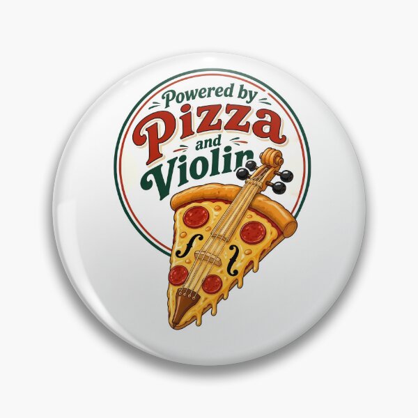 Item preview, Powered by Pizza and Violin - Violin Quote designed and sold by Art-Arcade6.
