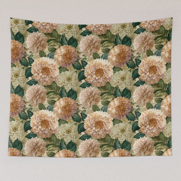 Item preview, Whimsical Dahlias - Birthday Flower Pattern - Christmas Gifts For Her designed and sold by RoyalStarsPatts.