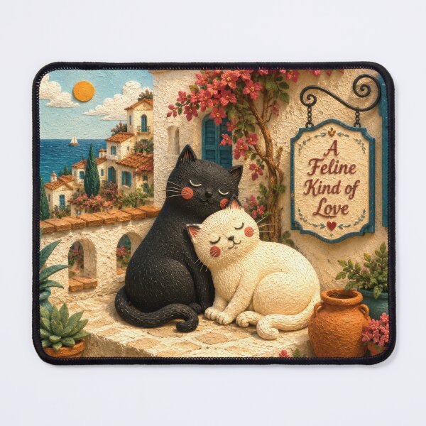Item preview, Charming Cats in a Seaside Villa designed and sold by Andy Gambino Art.