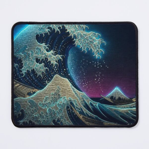 Item preview, Golden Great Wave | Luxury Neon Ukiyo-e Re:Mix | Japanese  Art | Hokusai Metal Poster designed and sold by vekotpu.