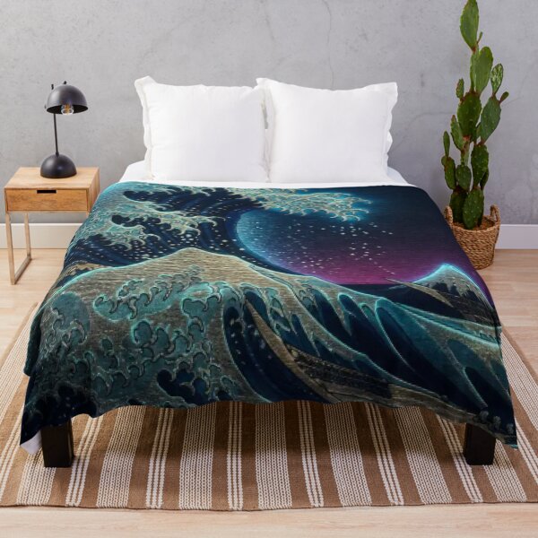Item preview, Golden Great Wave | Luxury Neon Ukiyo-e Re:Mix | Japanese  Art | Hokusai Metal Poster designed and sold by vekotpu.