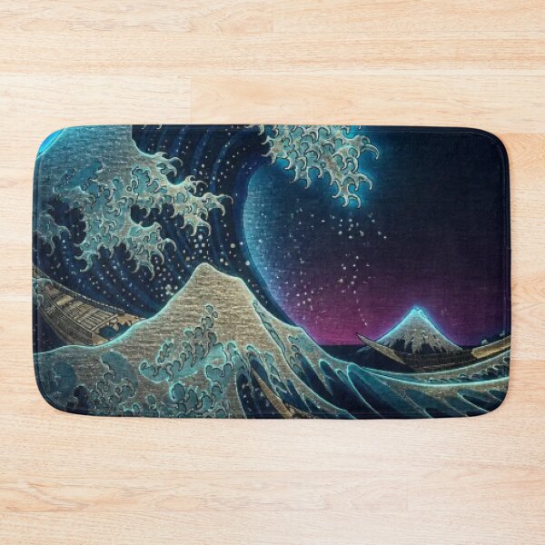 Item preview, Golden Great Wave | Luxury Neon Ukiyo-e Re:Mix | Japanese  Art | Hokusai Metal Poster designed and sold by vekotpu.