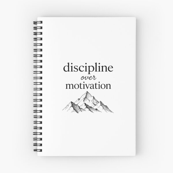 Item preview, Discipline Over Motivation | Minimalist Mountain Quote designed and sold by Beaq.