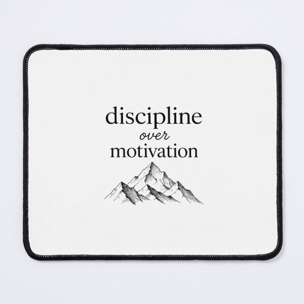 Item preview, Discipline Over Motivation | Minimalist Mountain Quote designed and sold by Beaq.