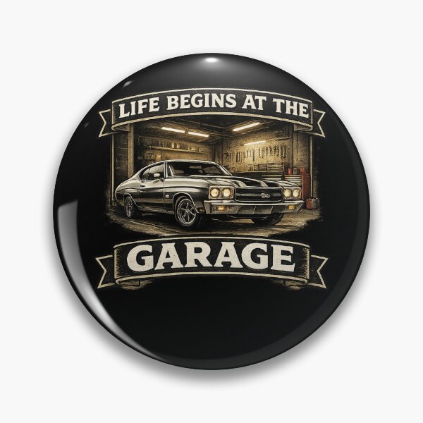 Item preview, Life Begins at the Garage designed and sold by RetroPlus.