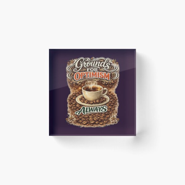 Item preview, Grounds For Optimism Always Funny Coffee Lover Caffeine Gift Tshirt designed and sold by HopeAndHustle.