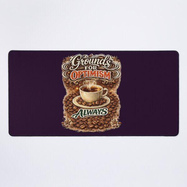 Item preview, Grounds For Optimism Always Funny Coffee Lover Caffeine Gift Tshirt designed and sold by HopeAndHustle.