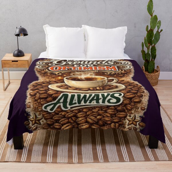 Item preview, Grounds For Optimism Always Funny Coffee Lover Caffeine Gift Tshirt designed and sold by HopeAndHustle.