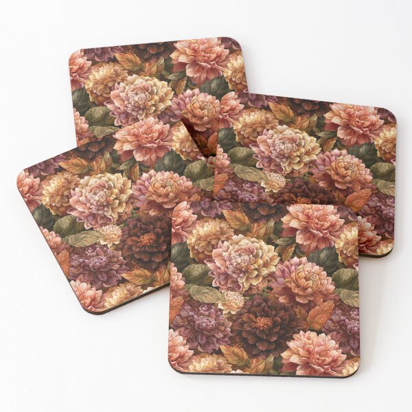 Item preview, Graceful Dahlias Print  - Birth Flower Pattern  - Christmas Gifts For Him designed and sold by RoyalStarsPatts.