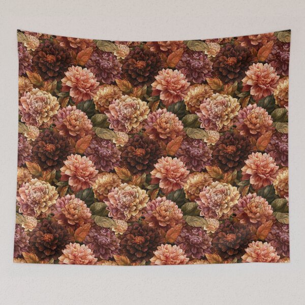 Item preview, Graceful Dahlias Print - Birth Flower Pattern - Christmas Gifts For Him designed and sold by RoyalStarsPatts.