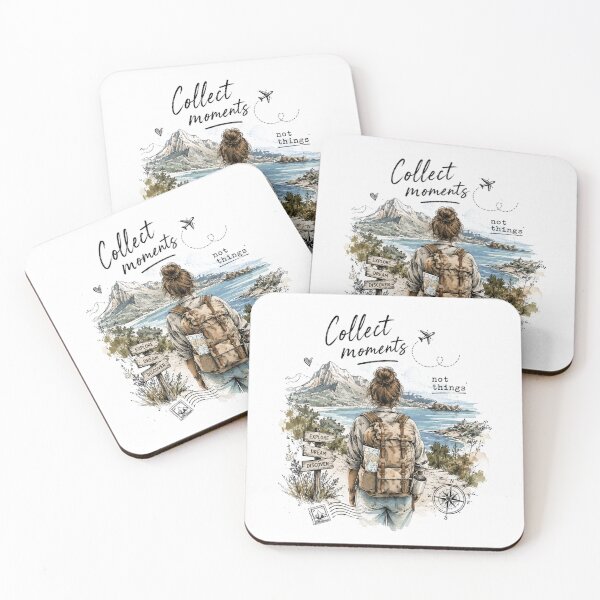 Item preview, Collect Moments Not Things Travel Quote designed and sold by DreamPixelPrint.