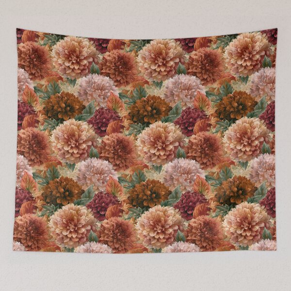 Item preview, Colorful Dahlias Print - Flower Bouquet Pattern - Christmas Gifts For Husband designed and sold by RoyalStarsPatts.