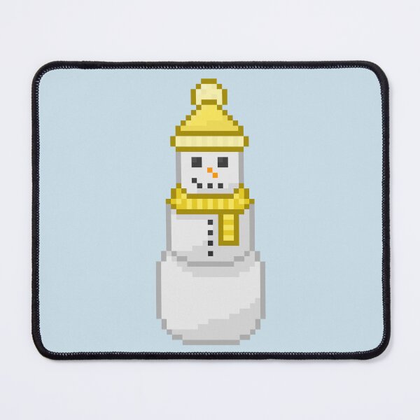 Item preview, Pixel Snowperson With Yellow Hat & Scarf designed and sold by Lilac-Cat.