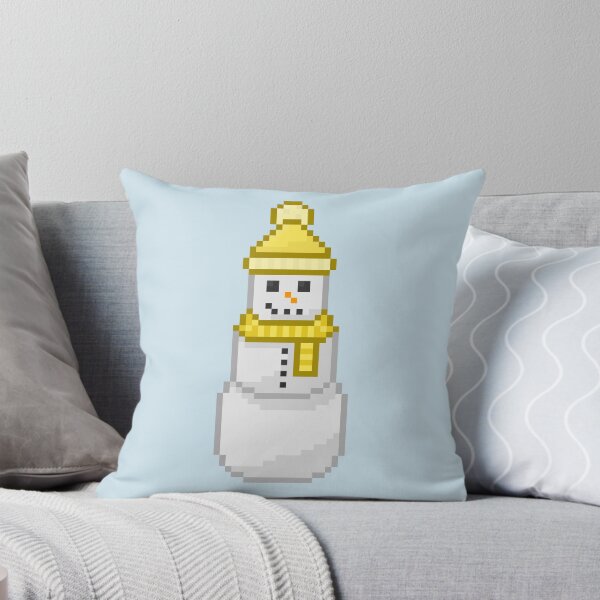 Item preview, Pixel Snowperson With Yellow Hat & Scarf designed and sold by Lilac-Cat.