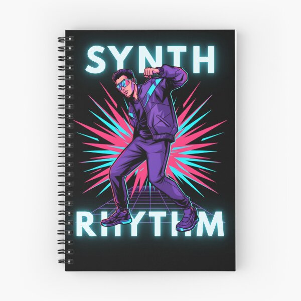 Item preview, Synth.Rhythm Retro Lines Synth Dancer Neon Glow designed and sold by LeSoniPapaPrint.
