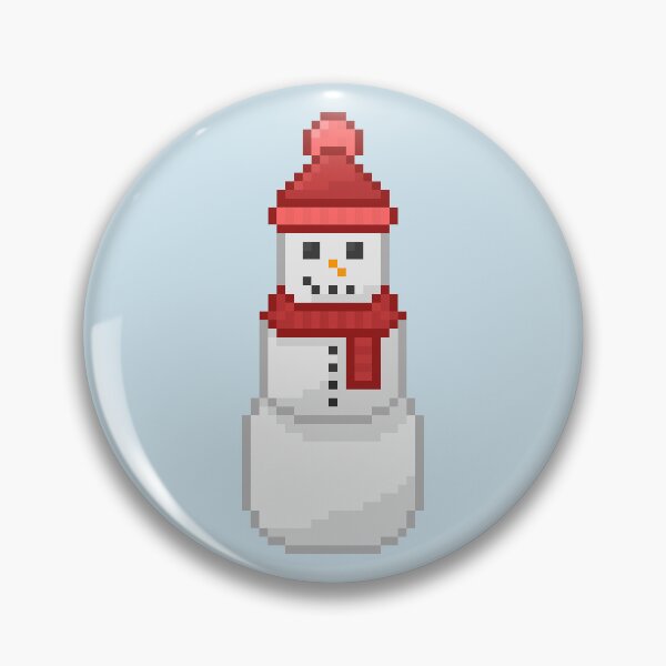Item preview, Pixel Snowperson With Red Hat & Scarf designed and sold by Lilac-Cat.
