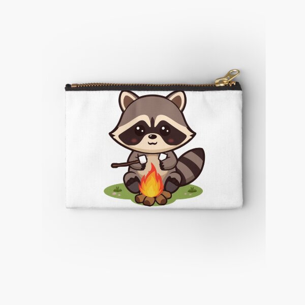 Item preview, Camping Raccoon Sticker – Kawaii Marshmallow Campfire Forest Animal Vinyl Decal designed and sold by Pandey14.