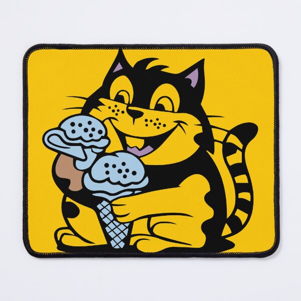 Item preview, Cute Kawaii Cat Eating Blue Ice Cream or Funny Cat Lover Cartoon Illustration designed and sold by RIZU DESIGN.