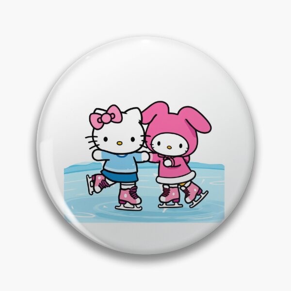 Item preview, Hello Kitty and My Melody Ice Skating Kawaii Retro Winter designed and sold by rfd2.