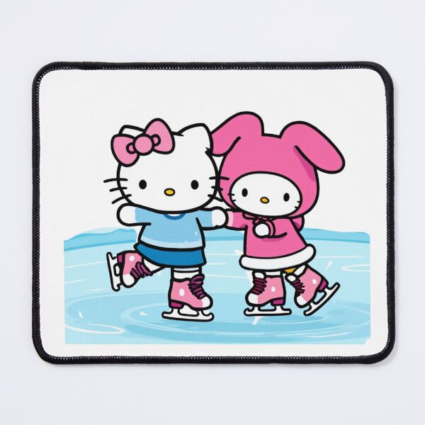 Item preview, Hello Kitty and My Melody Ice Skating Kawaii Retro Winter designed and sold by rfd2.