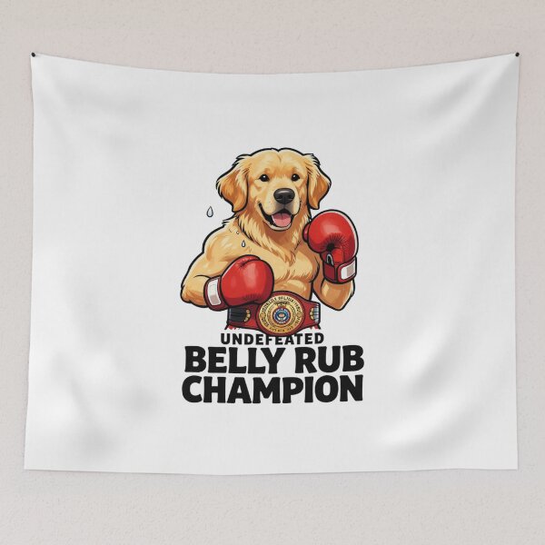 Item preview, Undefeated Belly Rub Champion – Funny Boxer Dog designed and sold by GoldenPaw Society.