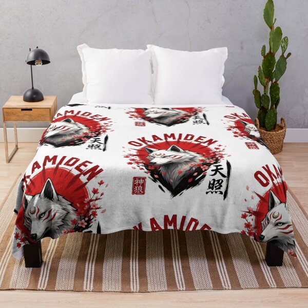 Item preview, Okamiden Japanese Wolf Japanese Mythology Sun God Amaterasu designed and sold by velorea.
