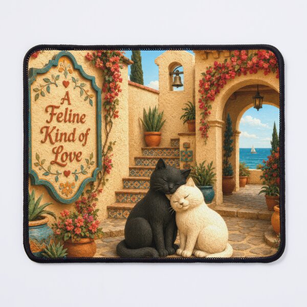 Item preview, Charming Courtyard with Cats designed and sold by Andy Gambino Art.