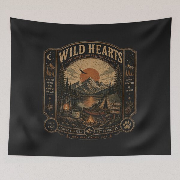 Item preview, Wild Hearts Chase Sunsets Not Deadlines designed and sold by 63Hotpeppers.