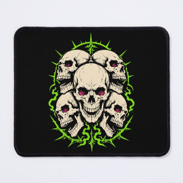 Item preview, Gothic Skull Neon Green Horror Metal Design designed and sold by trajeado14.
