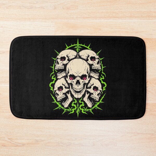 Item preview, Gothic Skull Neon Green Horror Metal Design designed and sold by trajeado14.