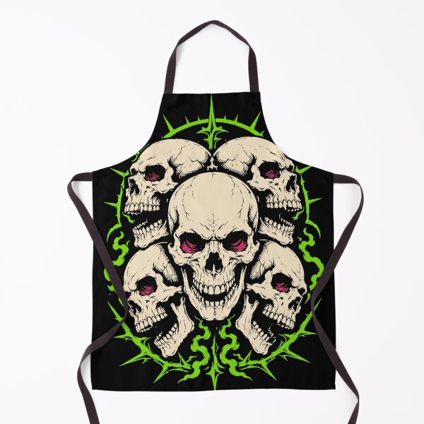Item preview, Gothic Skull Neon Green Horror Metal Design designed and sold by trajeado14.