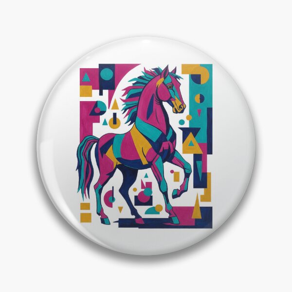 Item preview, Geometric Color Horse – Power in clear forms designed and sold by Herzbaumatelier.