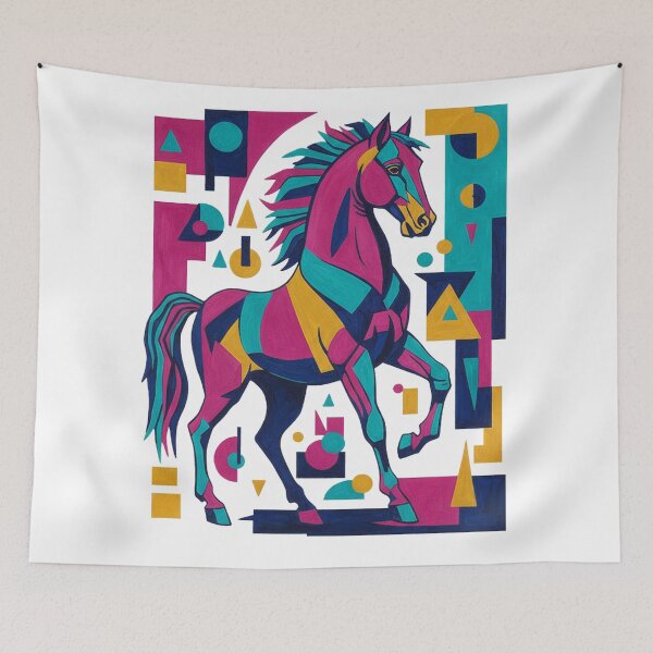 Item preview, Geometric Color Horse – Power in clear forms designed and sold by Herzbaumatelier.