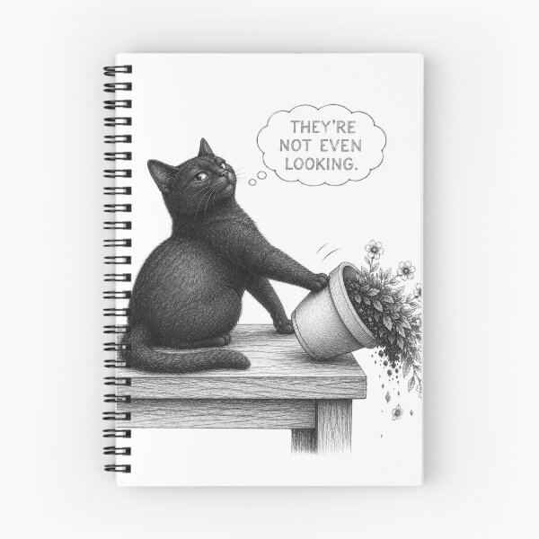 Item preview, They’re Not Even Looking Funny Black Cat designed and sold by CMA Design Studio.