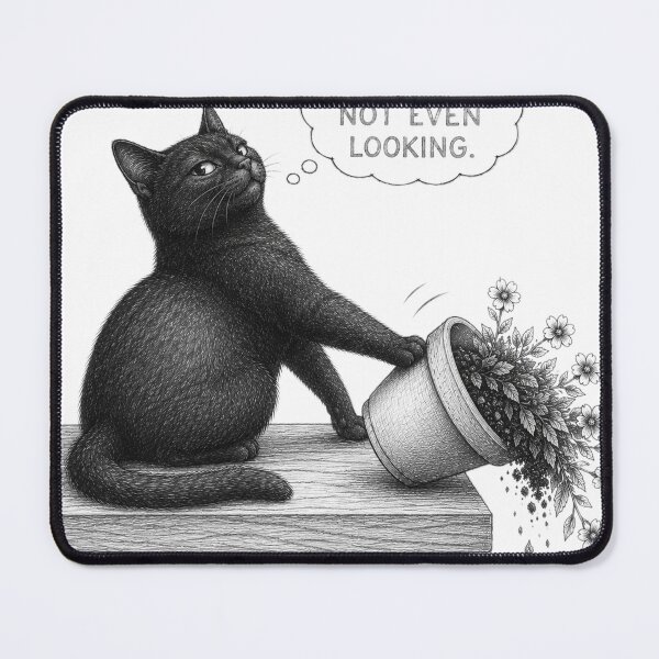 Item preview, They’re Not Even Looking Funny Black Cat designed and sold by CMA Design Studio.