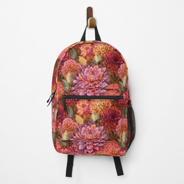 Item preview, Lush Dahlias Print  - Retro Flower Floral  - Christmas Gifts For Wife designed and sold by RoyalStarsPatts.