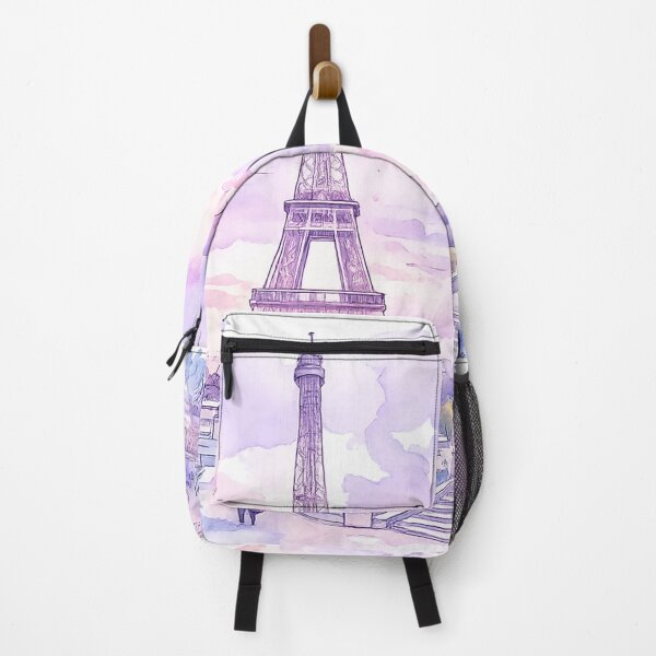Item preview, Lilac Eiffel Tower Watercolour Painting Art designed and sold by Stenbie.